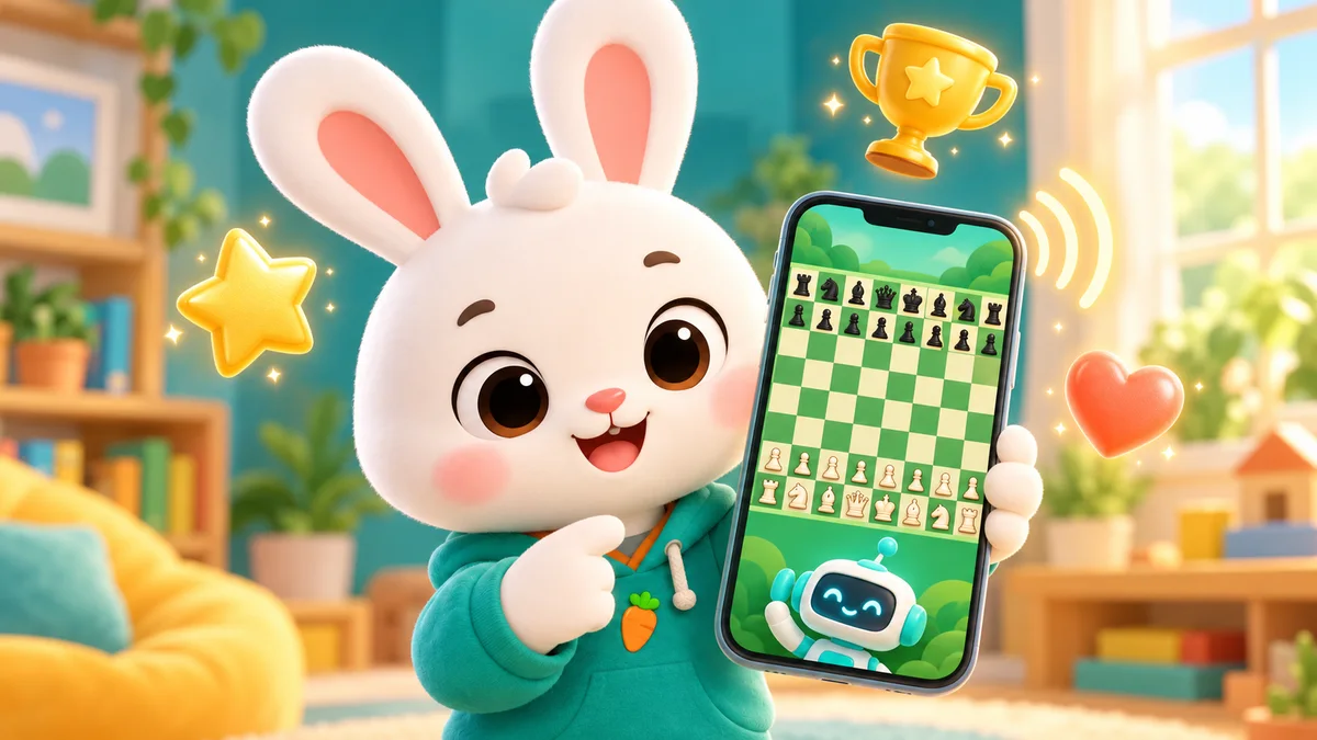 Illustration of multiple phone screens with chess board placed side by side for comparison